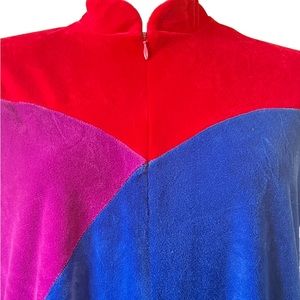 Vanity Fair Vintage Lounge House Coat Robe Caftan Pockets Velour Size S